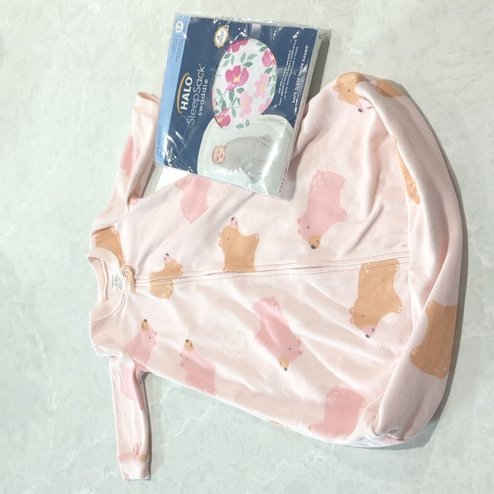 Carter's baby girl wearable blanket & Halo Sleep sack swaddle